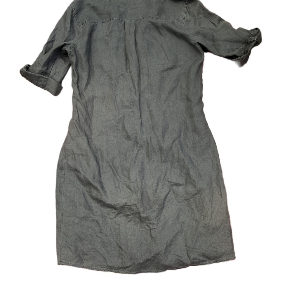 Women’s Made in Germany Linen Gray Button-Down Dress Size Small US 6 - Picture 2 of 3